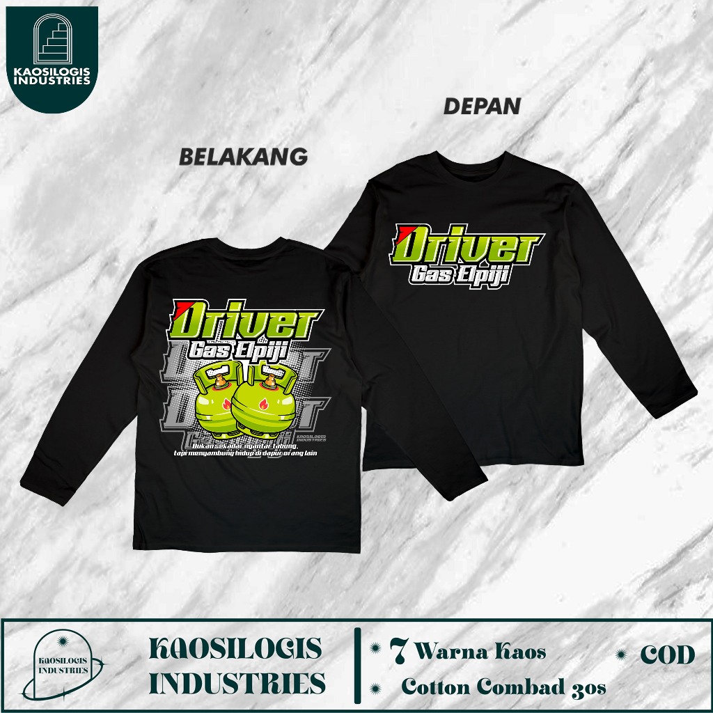 Kaos Lengan Panjang Driver Gas Elpiji Melon Muda - Kaosilogis