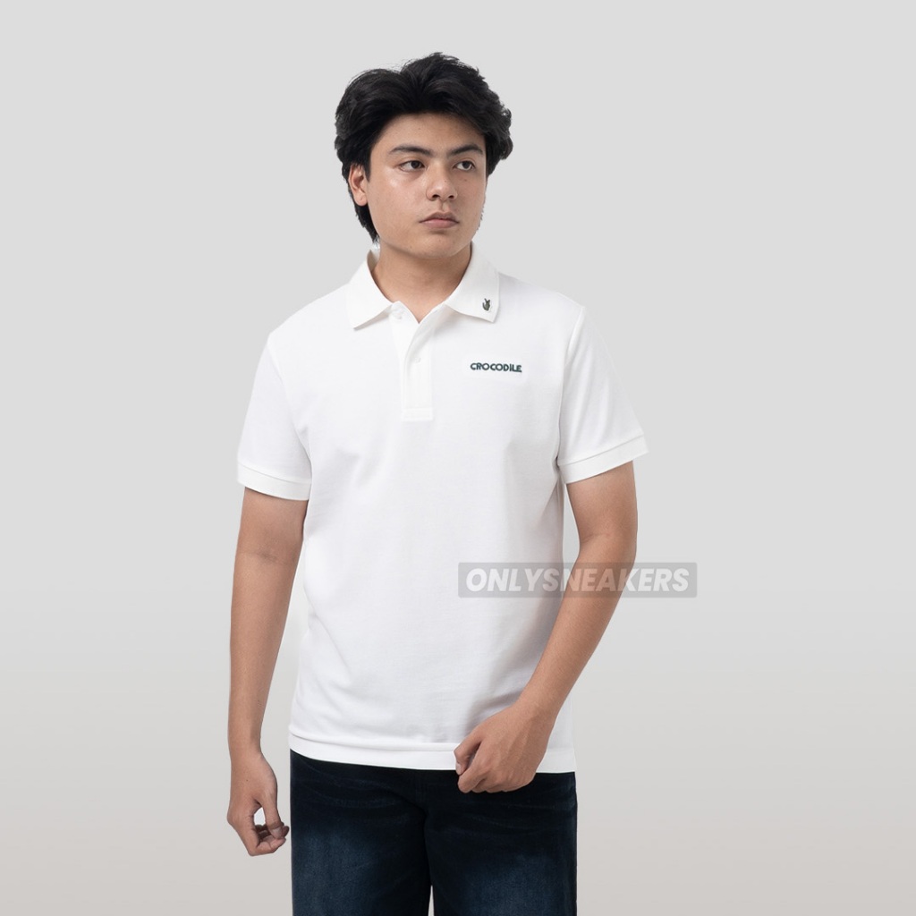 LACOSTE EMBROIDERED SLOGAN POLO SHIRT WHITE