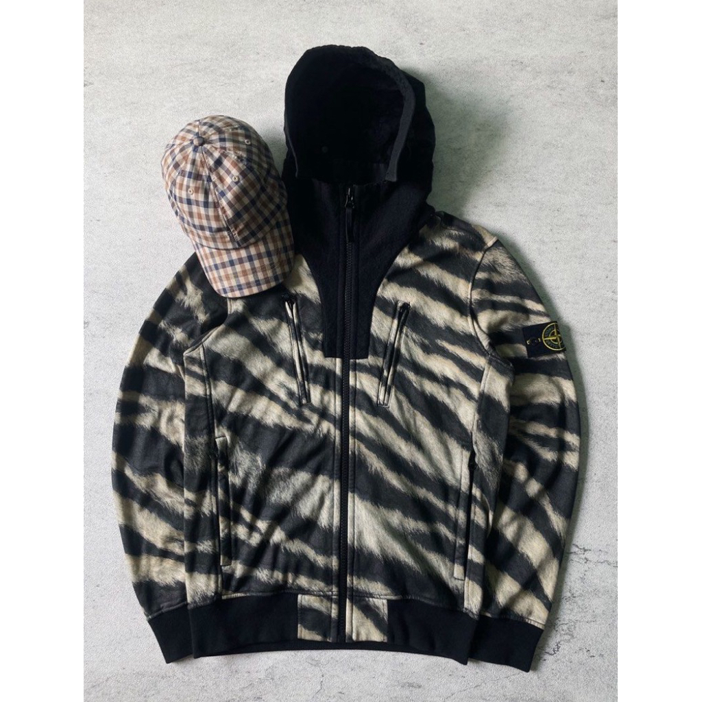 Stone Island White Tiger Camo Wool Blend Jacket authentic original