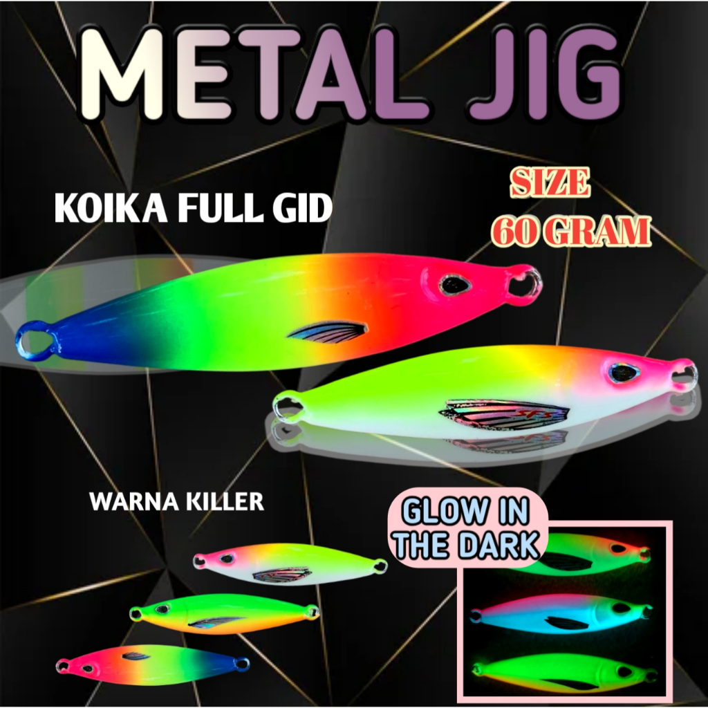 Umpan Pancing Jig 60 Gram Model Koika Assist Hook 60 Gram Metal Jig Full Gid Killer Umpan PancingKoi