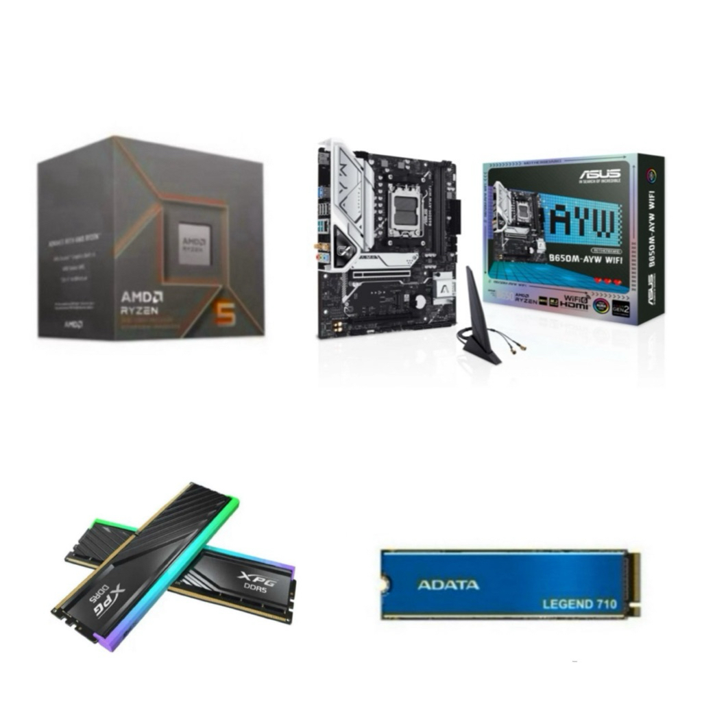 Paket Processor Gaming AMD RYZEN 5 8600G RAM DDR5 32GB B650