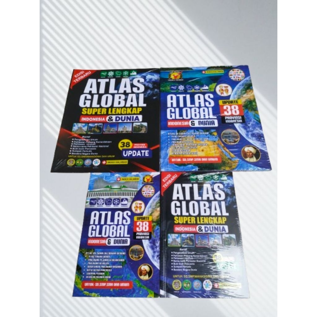 ATLAS GLOBAL SUPER LENGKAP INDONESIA & DUNIA 38 PROPINSI| Edisi Terbaru