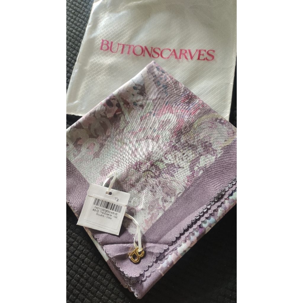 New As Is ButtonScarves Ederra Viola