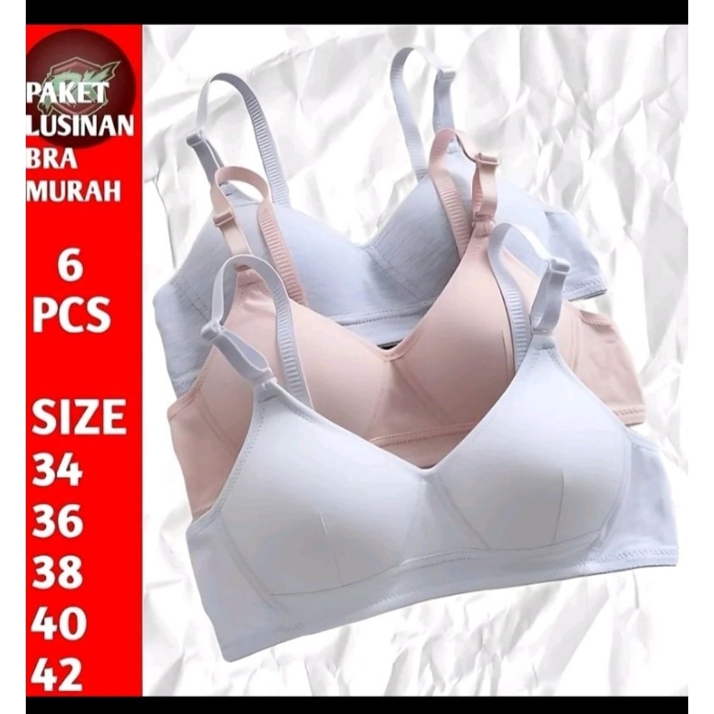 PAKET GROSIR Bra BH busa tipis Tanpa Kawat Bh Bra Wanita perempuan Dewasa Remaja Busa tipis..