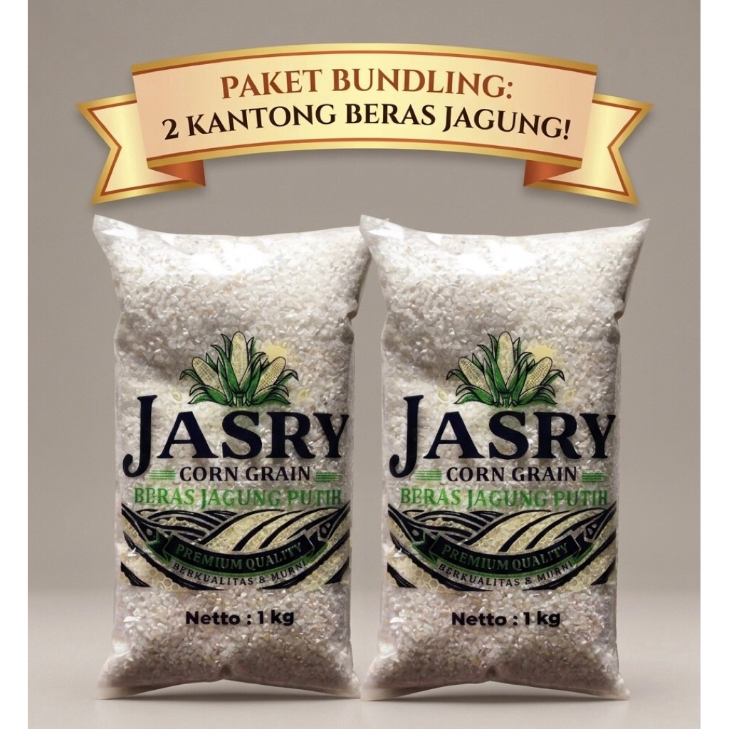 2kg beras jagung putih paket hemat | beras jagung putih 1kg