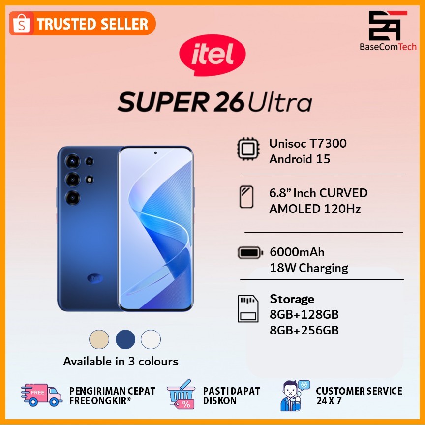 Itel S26 Ultra 8/256 6.78 inch AMOLED 120Hz NFC 6000mAh Garansi Resmi