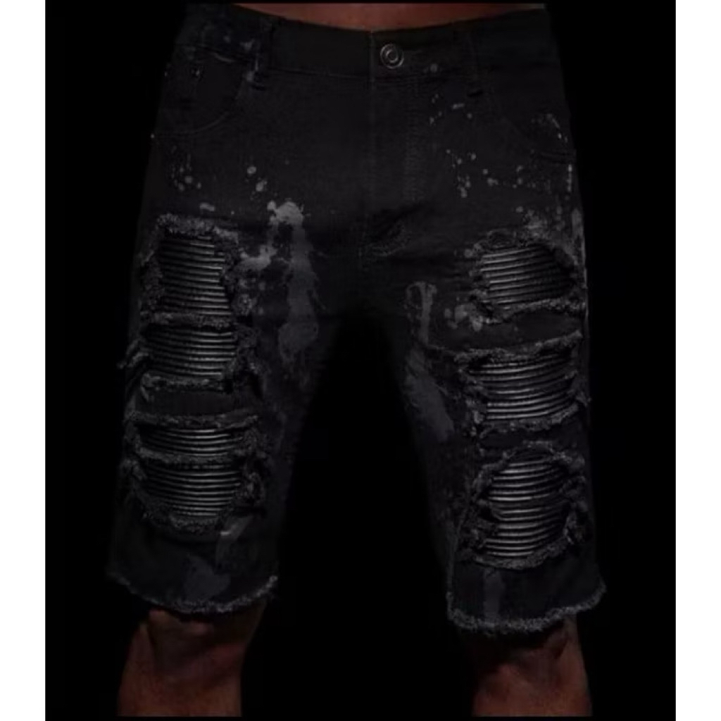 RUCAS SEASON 8 SHORT "CAVIAR LEATHER BIKER" SIZE 34