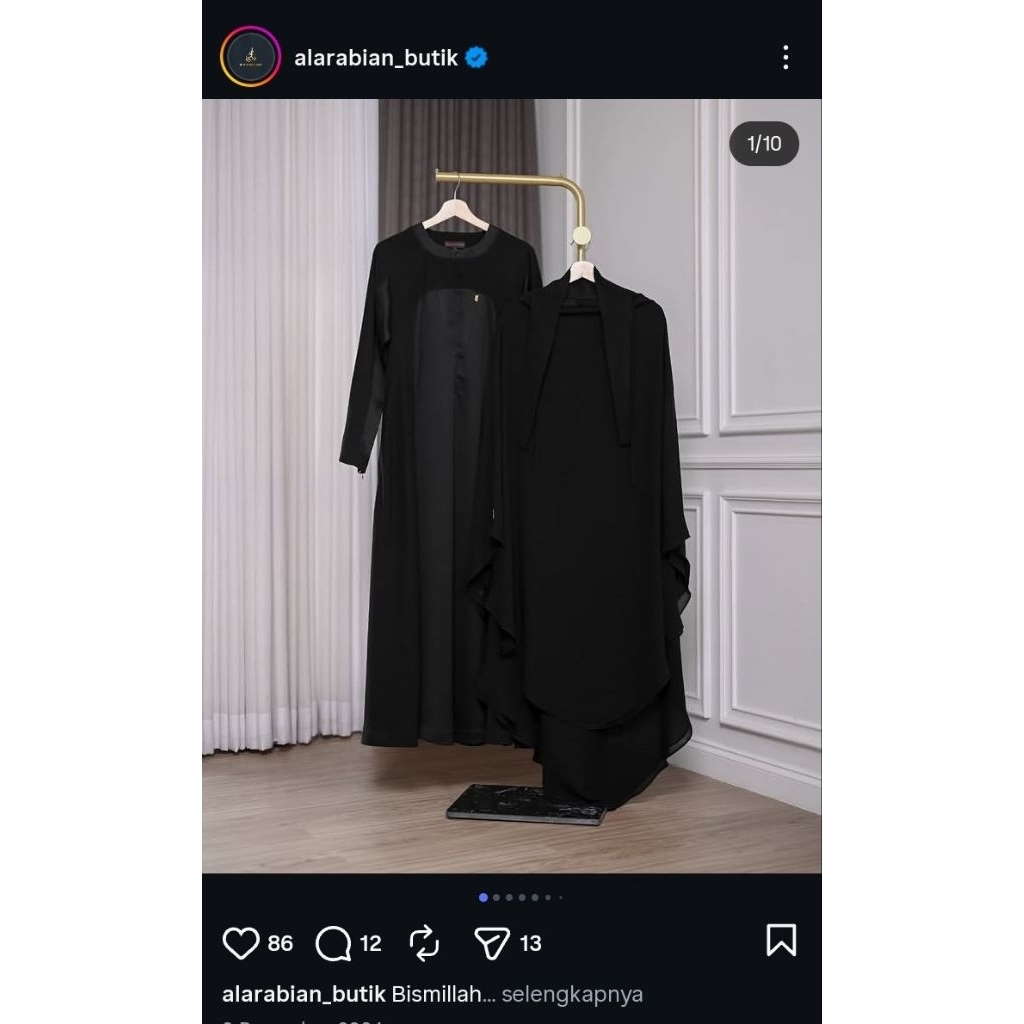 preloved set abaya alarabian butik