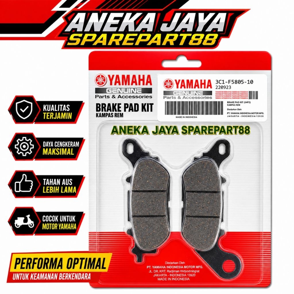 3C1 5885 10 KAMPAS REM DEPAN DISPAD DEPAN  DISK 31C YAMAHA MIO KARBU MIO FI 115 XRIDE XSR 155 VISION