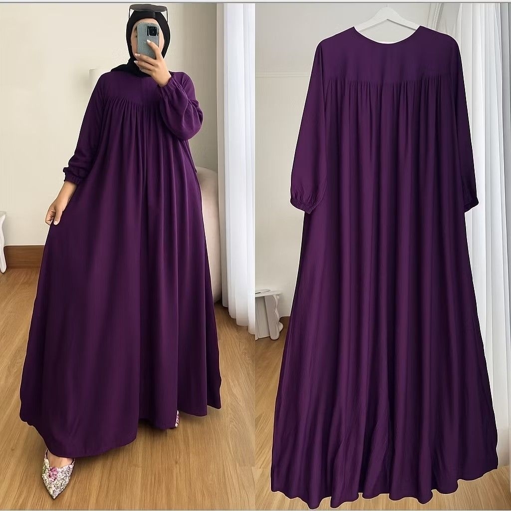 gamis polos ld 98/140 gamis jumbo semi abaya rayon twill jumbo maxy dress super jumbo
