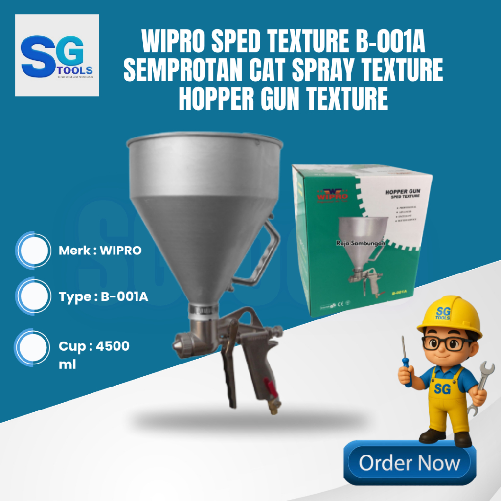 Wipro Sped texture B-001A -  Spray Gun Texture - Hooper Gun - Alat Semprot texture - Cement Gun