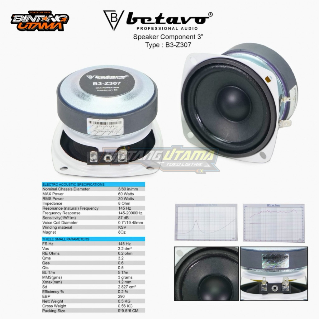 speaker beravo 3inc B3-Z307