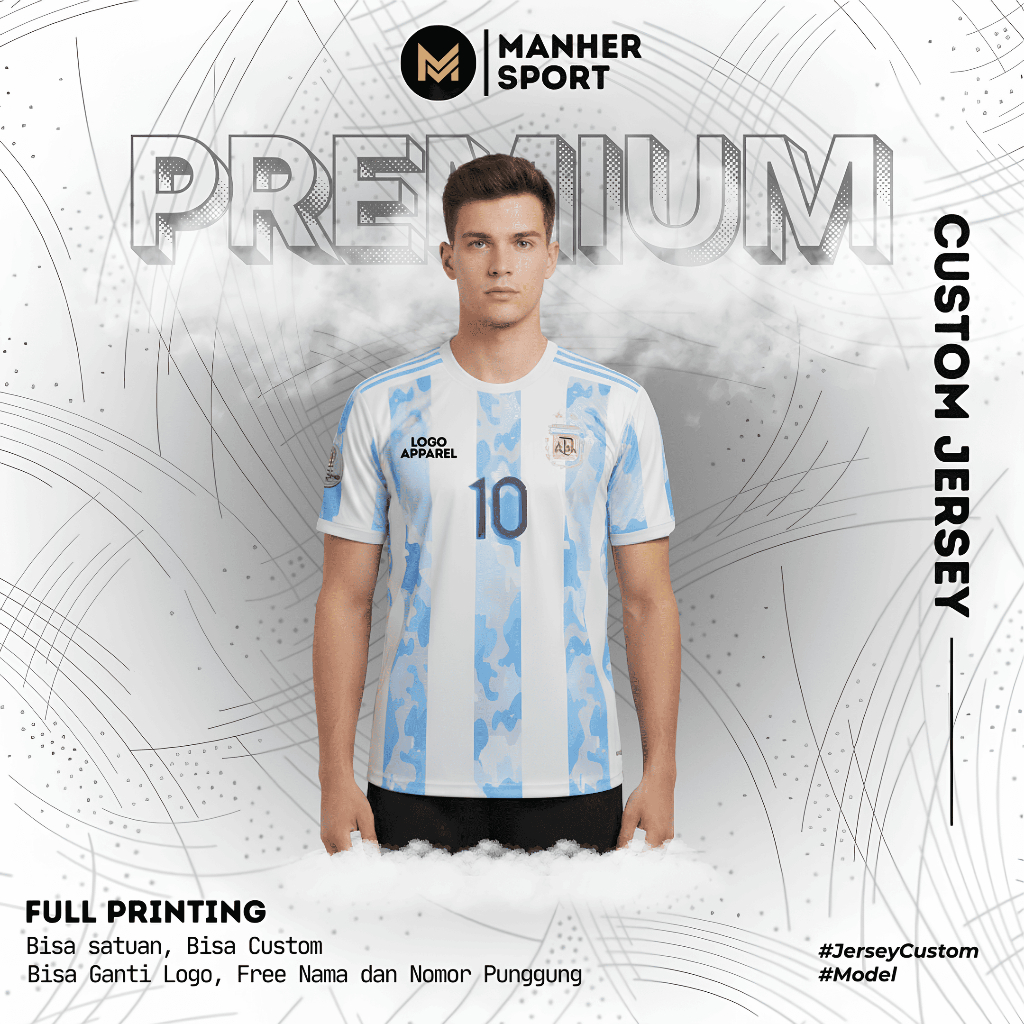 JERSEY ARGENTINA 2021 2022 FULL PRINTING