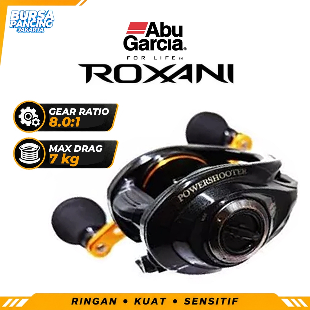 ABU GARCIA Reel Baitcasting ROXANI POWERSHOOTER JDM 8.0:1 4+1BB Carbon Drag Freshwater Saltwater