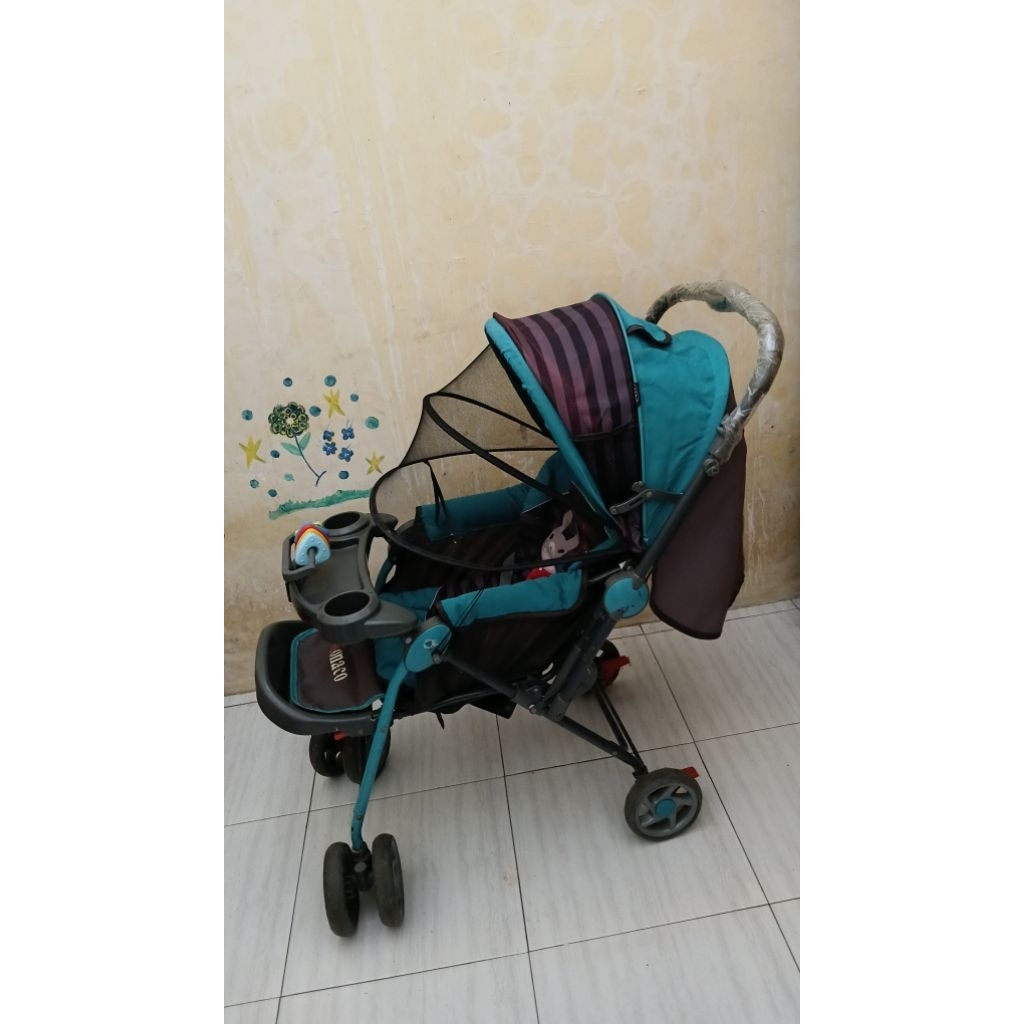 Preloved Stroller Pliko Monaco 288N / KeretaDorong Bayi Murah