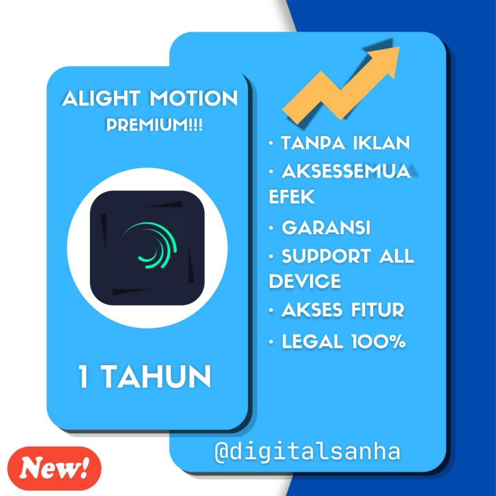Alight Motion Pro Premium 1 Tahun - Proses Cepat & Termurah Garansi