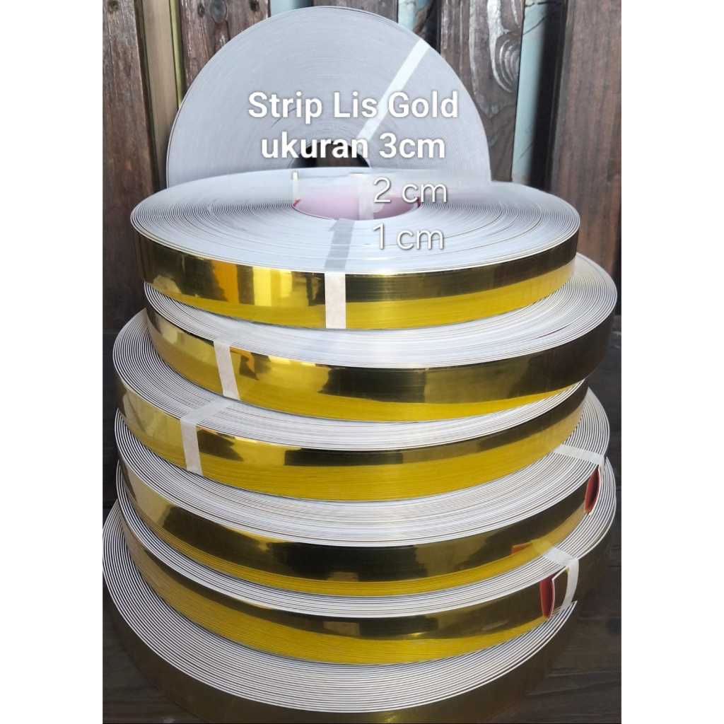 List Gold Emas Silver Dekorasi / Pita Emas Hias Interior