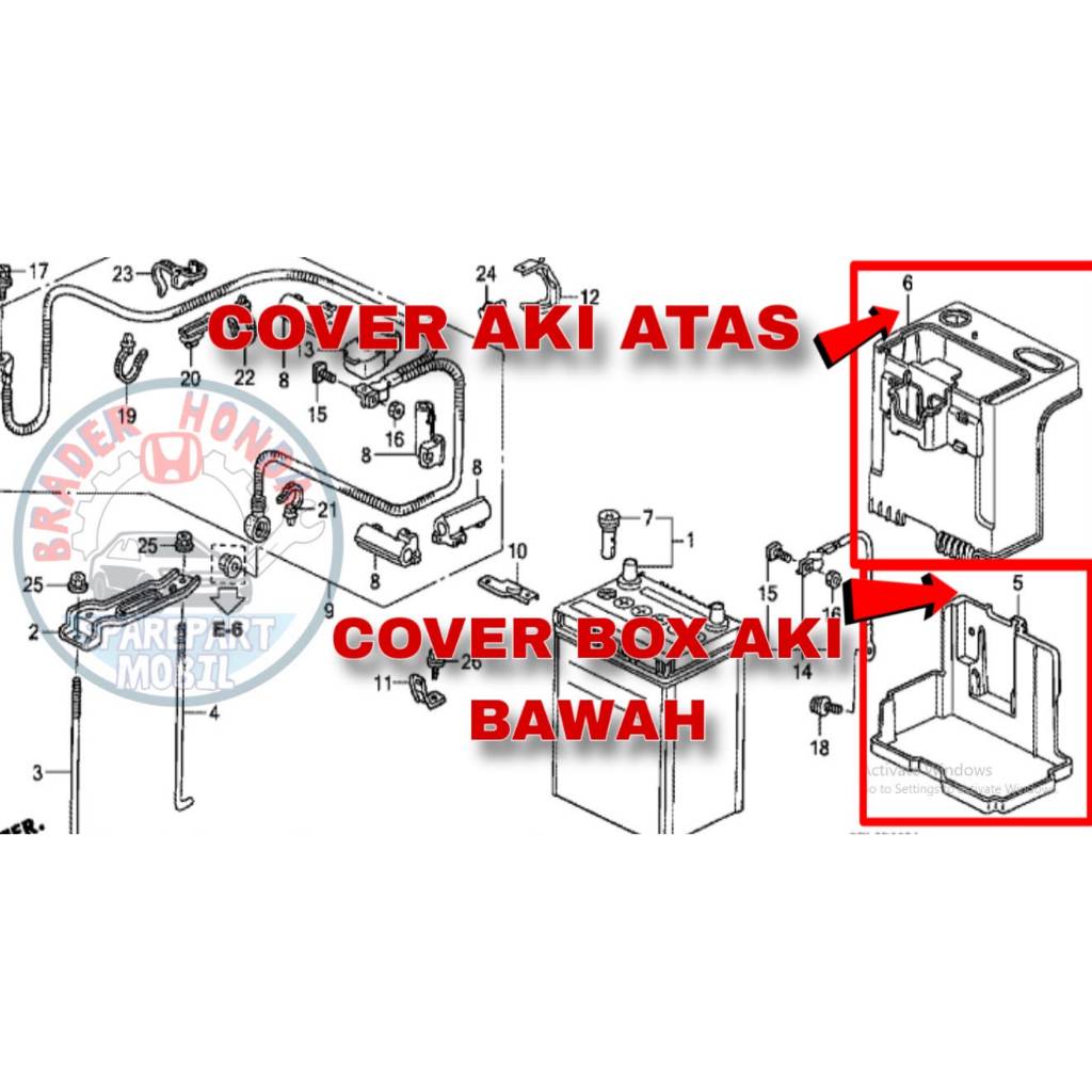 RUMAH AKI BOX BATTERY HOUSE BATERAI JAZZ GD3 CITY GD8 IDSI VTEC 2003 2004 2005 2006 2007 2008 2009 H