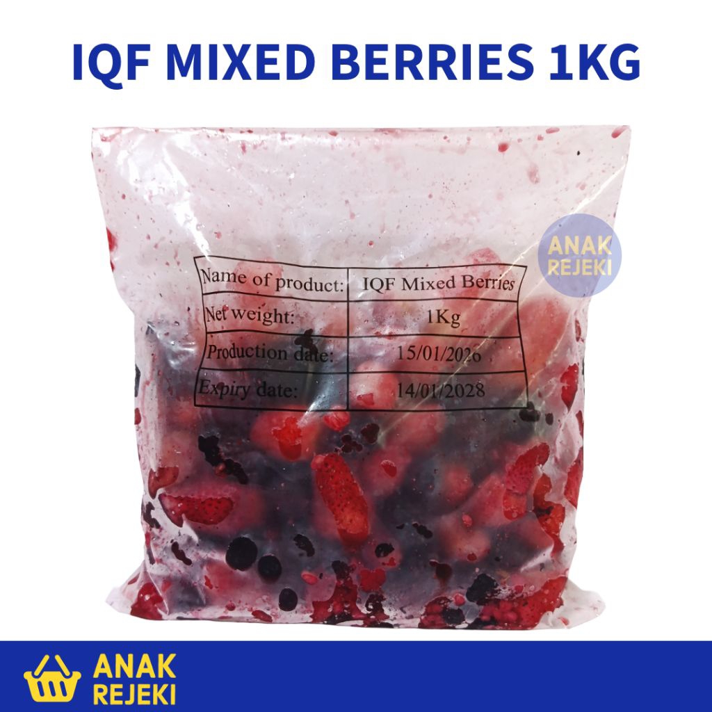 Mixed Berries Frozen IQF 1kg - Mix Berries Berry Juice Premium