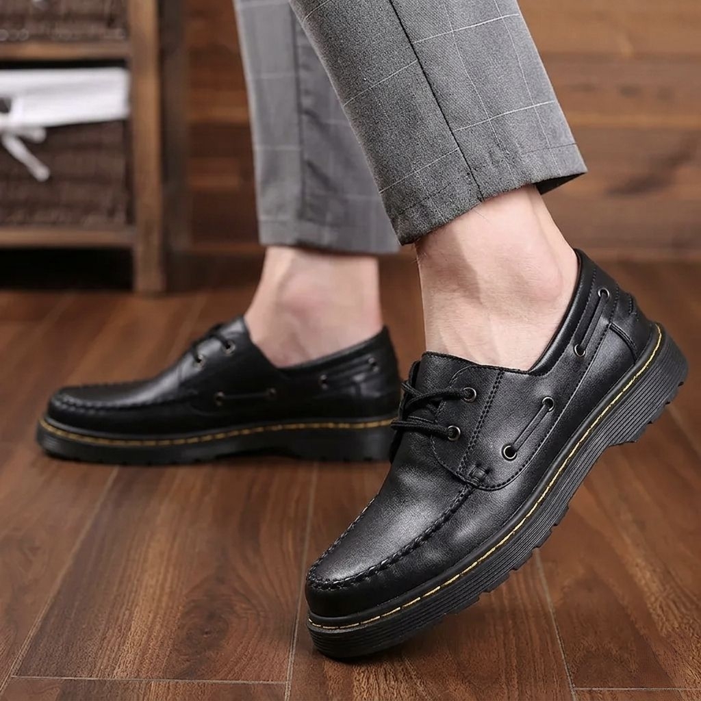 ZANGEZO - Sepatu Formal Boat Shoes Docmart Pria Oxford Kerja Kasual