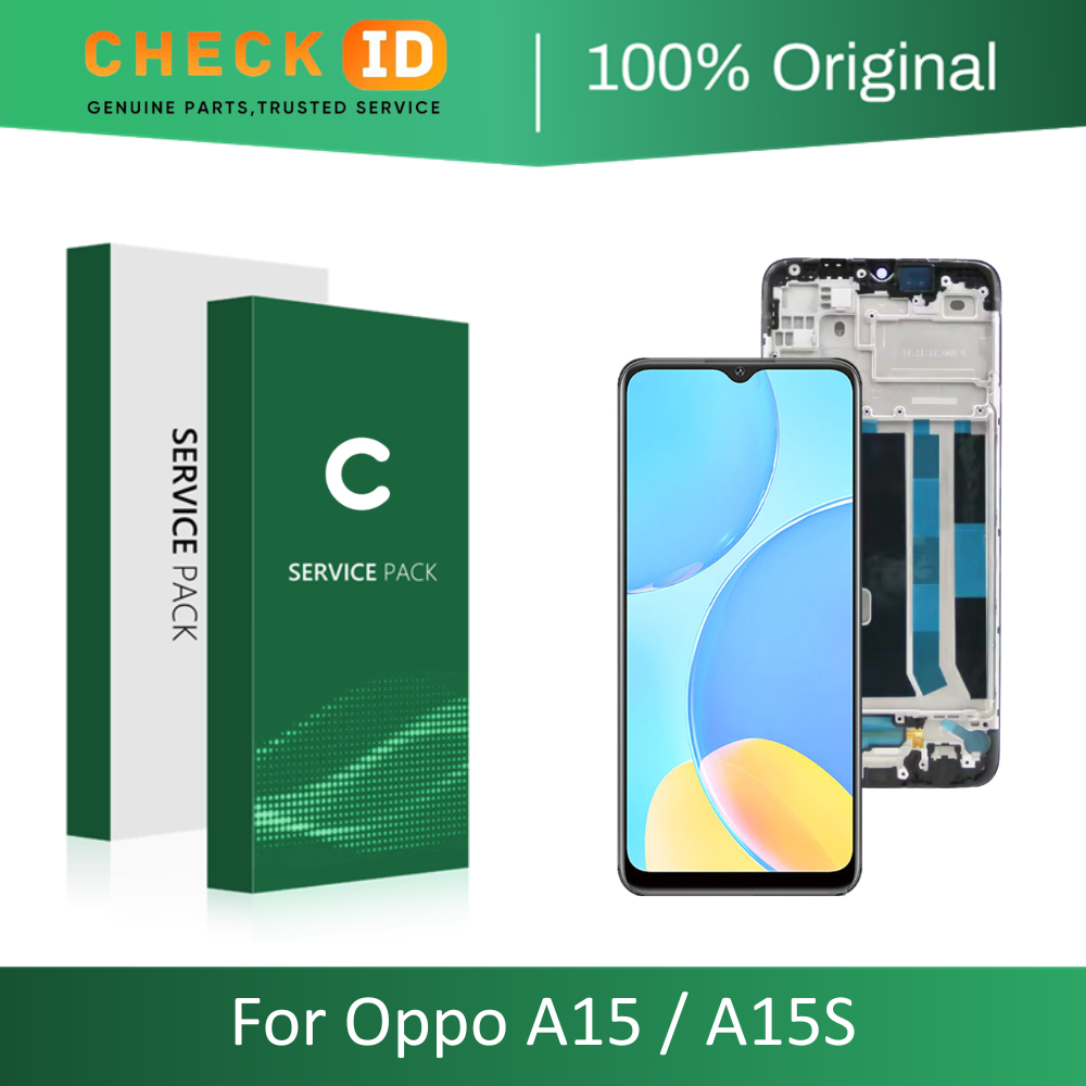 [ TRUST.ID ] LCD + FRAME OPPO A15 CPH2185 / A15S CPH2179 ORIGINAL