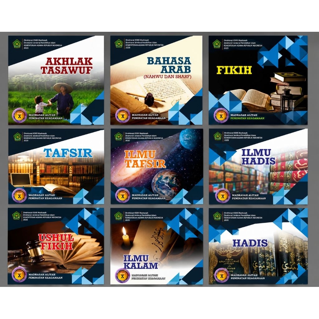Buku Kemenag Madrasah Aliyah MA/Peminatan Agma Kelas X, Hadis, Akhlak tasawuf, ushul fikih, ilmu kal