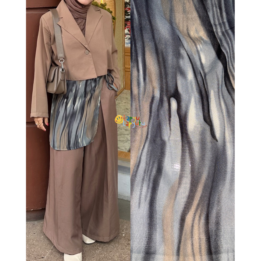 Layering Skirt Marble Ash | Rok Variasi | Layering Outfit | LapyuLapyutu