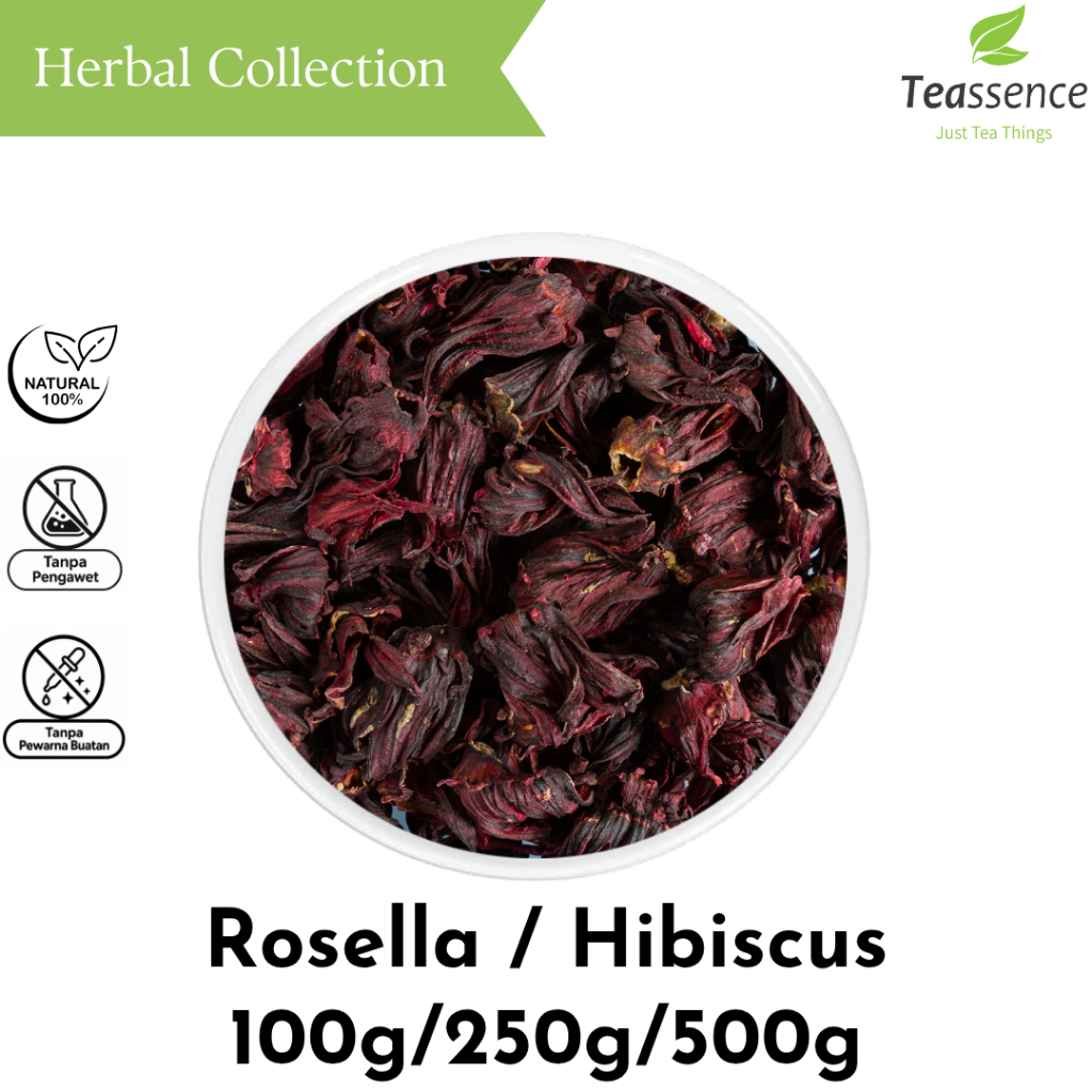 Rosella Dried Flower Pure Tea/ Teh Rosella Kering / Hibiscus / Teh Kembang Sepatu Kering Murni 100g/