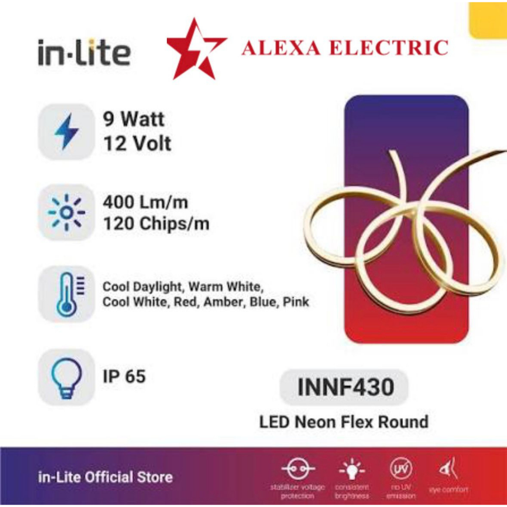 LAMPU NEON FLEX 9 WATT (INNF430) IN-LITE