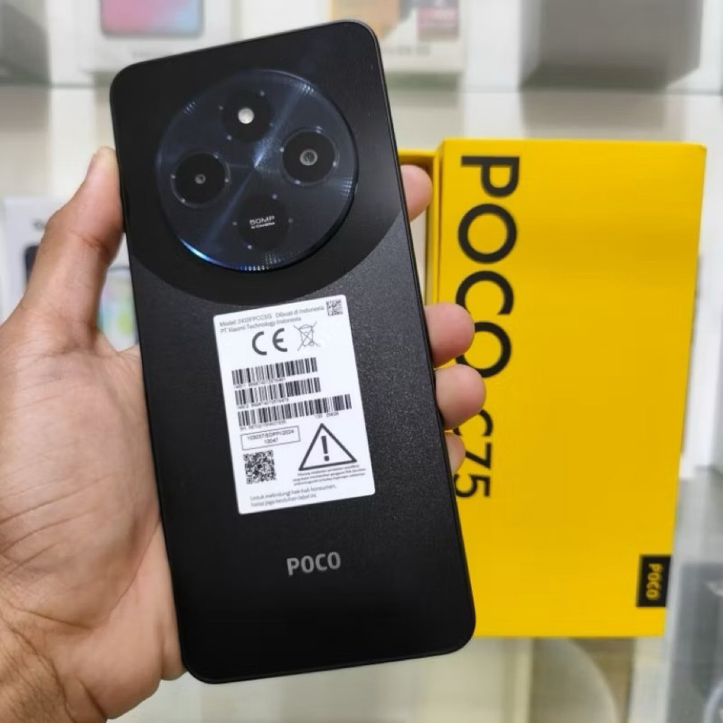 HP Android POCO C75 C 75 Second Rasa Baru Fullset Mulus istimewa Ram 6/128gb 8/256gb