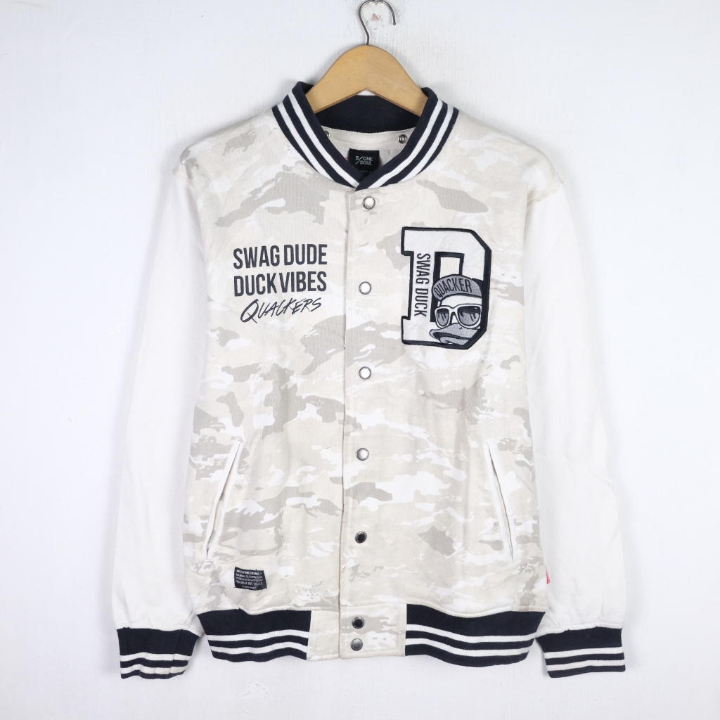 CREWNECK B ONE SOUL CAMOUFLAGE VARSITY JACKET CN86 SIZE M