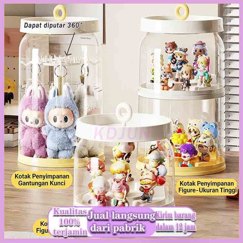 Acrylic Kotak Display Putar Blind Box / 360 Rotate Display Box Rak / Pajangan Akrilik Transparan Rot