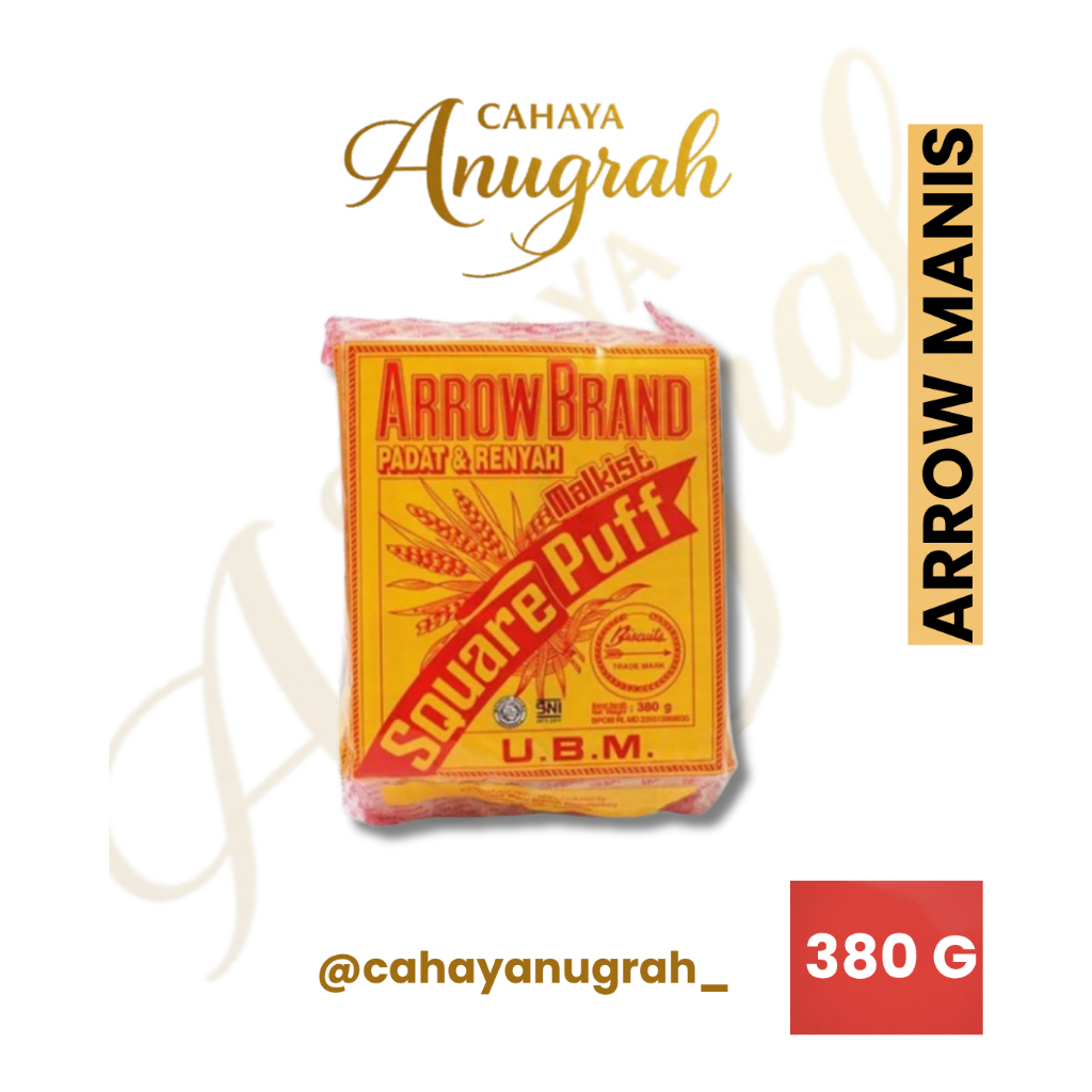 Biskuit UBM Arrow Manis Brand Cream Crackers 360g - Renyah, Gurih, Aman untuk Diet Gluten-Free