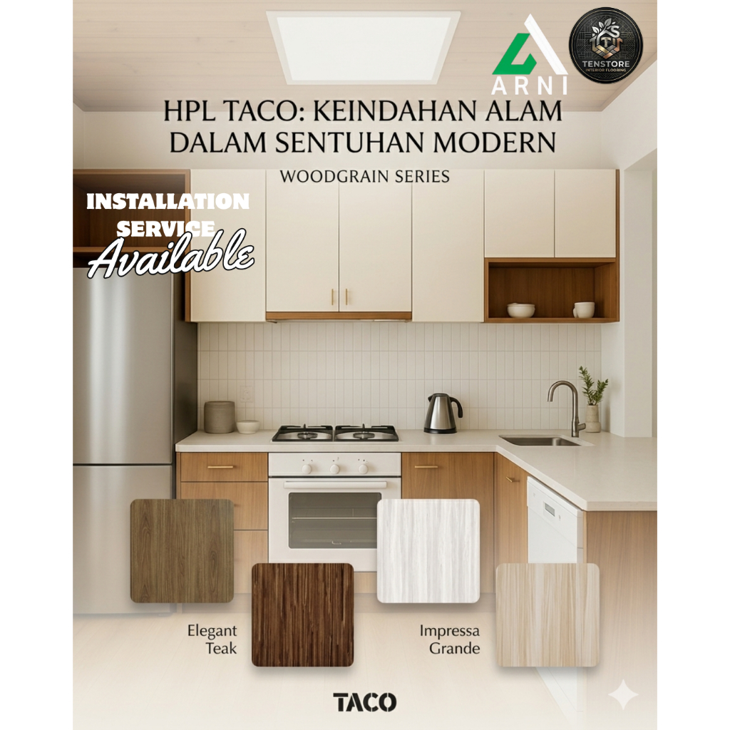 HPL ECO WOODGRAIN by TACO Pelapis Furniture