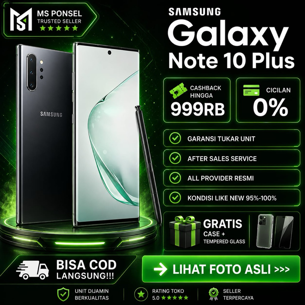 Samsung Galaxy Note 10 Plus | 12/256 | 12/512 |Second | RESMI SEIN