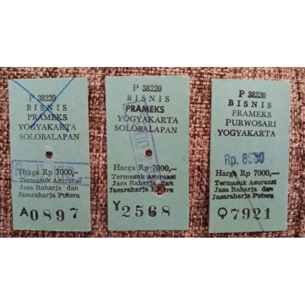 Tiket Kereta Api Jadul Lawas
