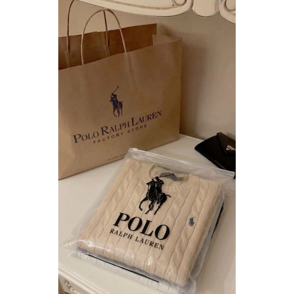 paper bag + plastick ziplock polo ralph lauren