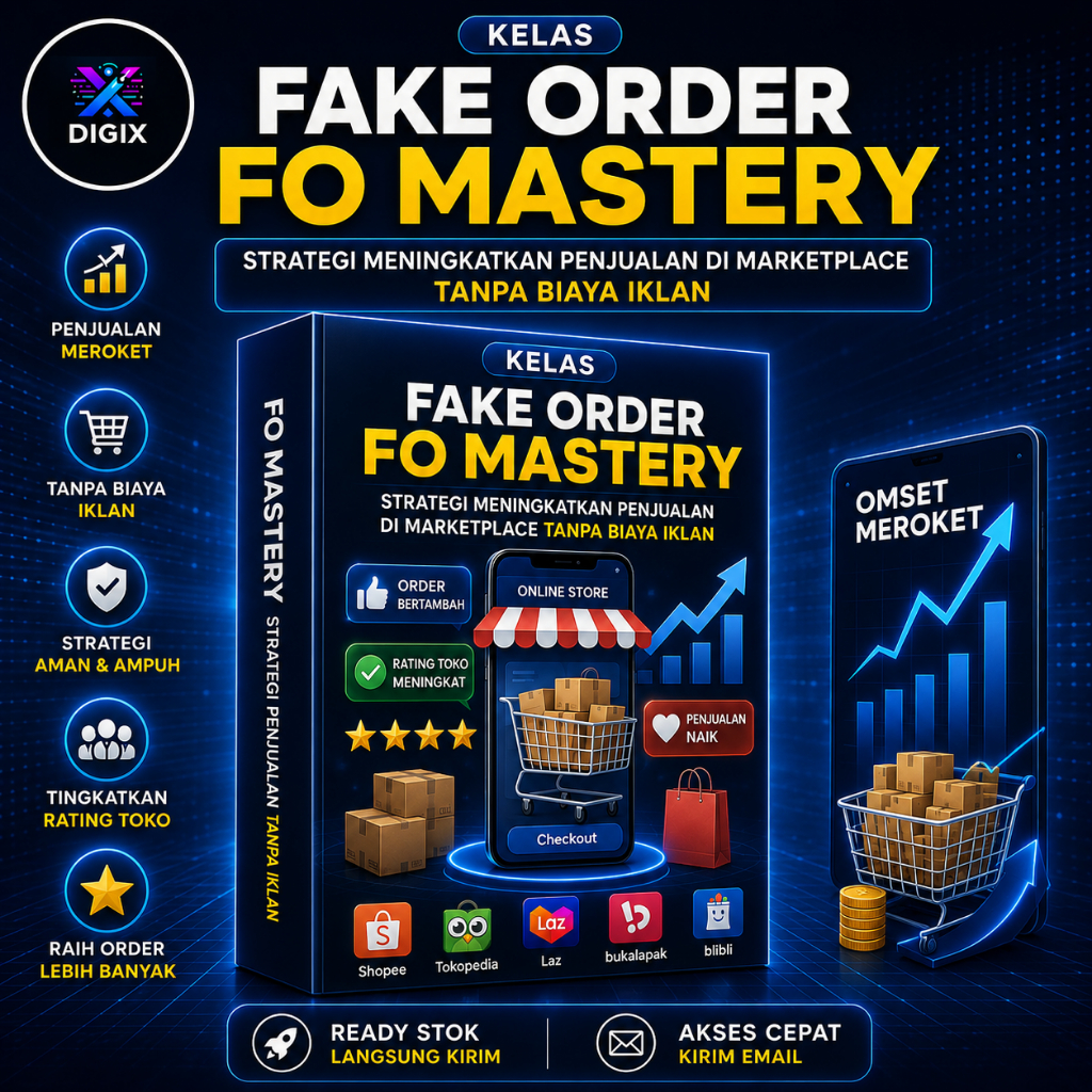 Kelas Fake Order FO Mastery - Strategi Meningkatkan Penjualan di Marketplace Tanpa Biaya Iklan