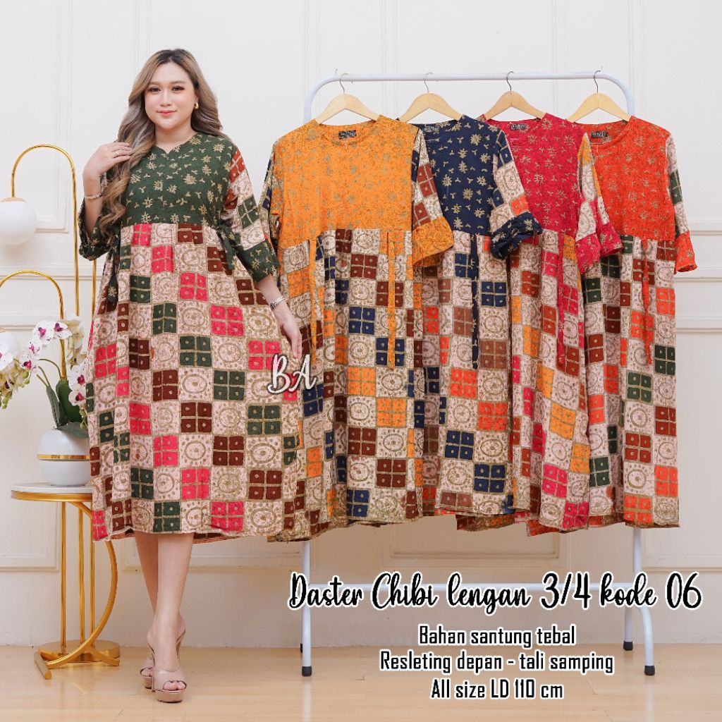 Daster Chibi LENGAN 3/4 KODE 06 asli Produksi Pekalongan adem dan nyaman dipakai