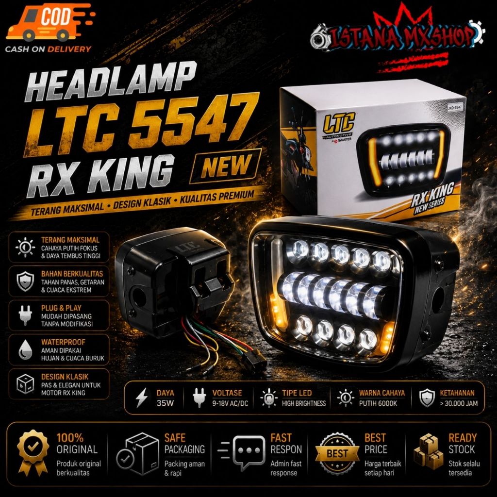 Headlamp 5547 RX KING New LTC