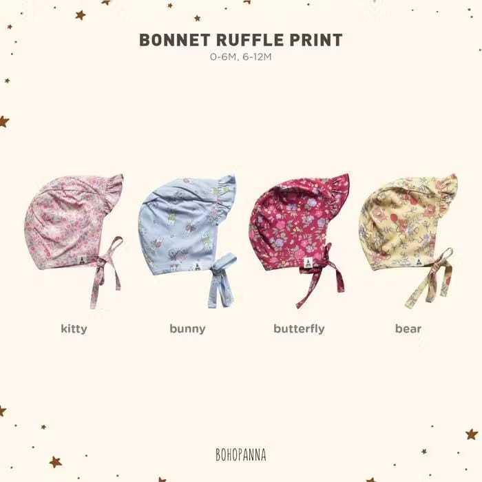 BOHOPANNA - BONNET RUFFLE PRINT