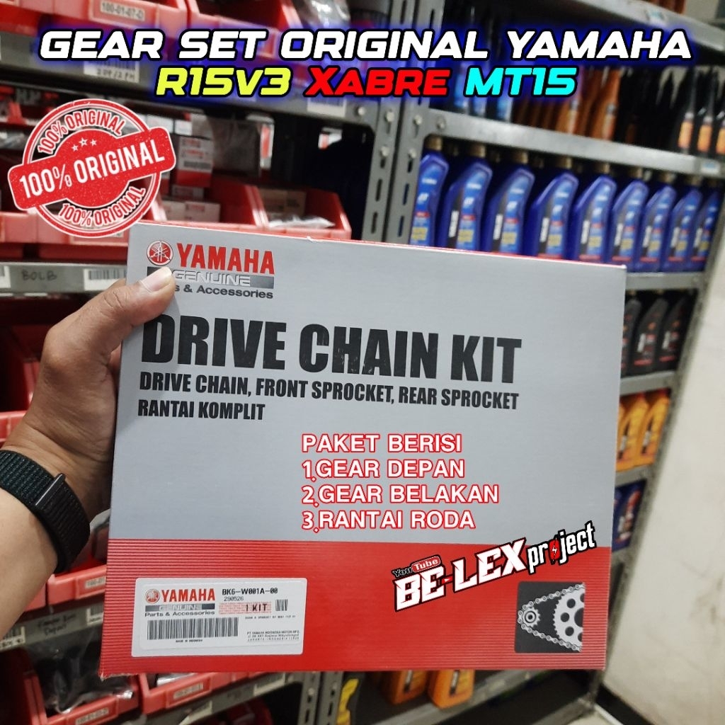 RANTAI GEAR SET ORIGINAL YAMAHA R15v3 XABRE MT15