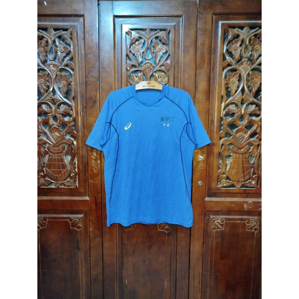KAOS JERSEY RUNNING OLAHRAGA SPORT DRYFIT ASICS SIZE XL SECOND