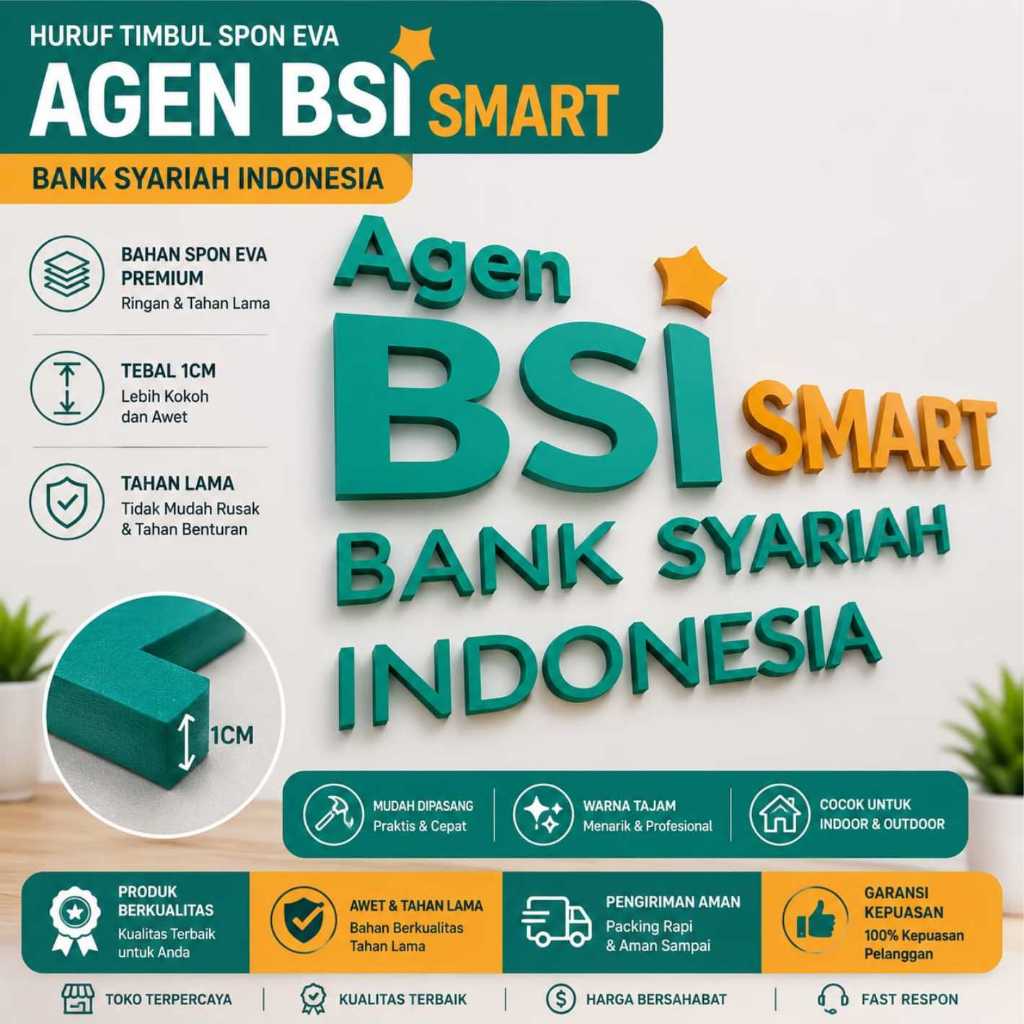 Agen BSI SMART Bahan Spon Eva Tebal 1cm Nama Toko Agen BSI SMART