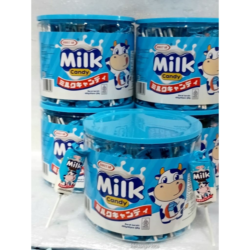 Permen Milk Candy Cube Lolipop  isi 60 Ecer 1000