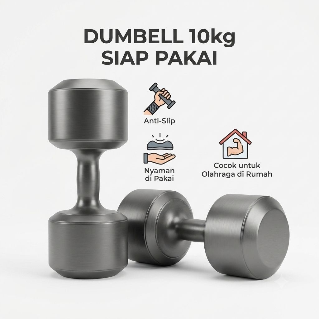 BARBEL/DUMBBELL 10KG SIAP PAKAI (PERBIJI)