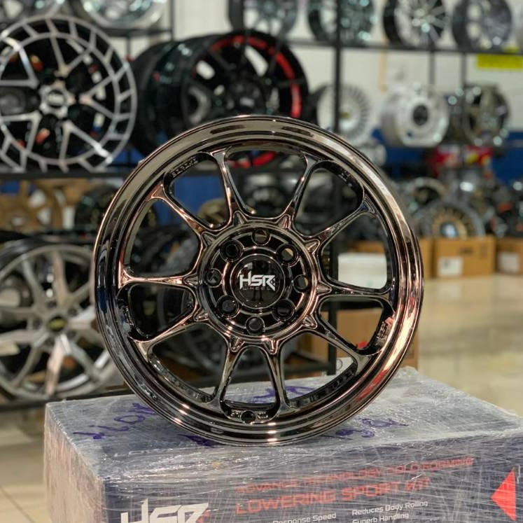 VELG MOBIL HSR WARNA BLACK CHROME RING 15 LEBAR 6,5 TYPE HSR DL