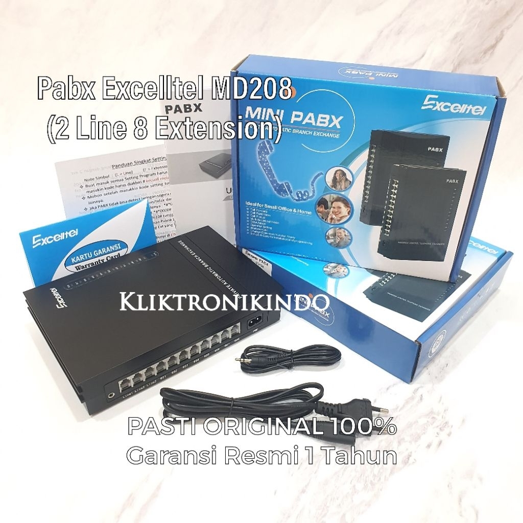 Pabx 208 Excelltel PABX 2 CO 8 EXT PABX EXCELLTEL MD208 Mini Pabx Excelltel MD208 Pabx 2 Line 8 Exte