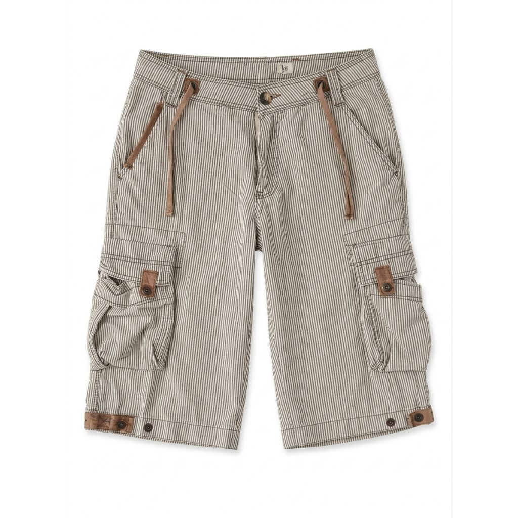 Abercrombie & Fitch Cargo Shorts Pants Y2k Brown Striped / Celana Cargo Abercrombie Style Y2k