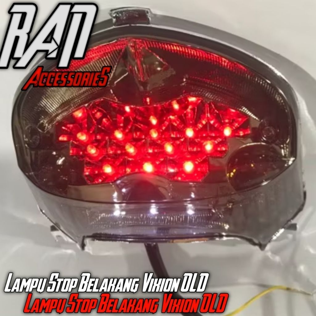 Stoplam Vixion Old Led Mika Smoke Vixion old Led Lampu Stop lam Vixion old Stoplamp Vixion old Mika 